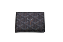 画像をギャラリービューアに読み込む, 新品同様品 GOYARD ゴヤール 二つ折りカードケース ヴィクトワール ヘリンボーン柄 ブラック ブラウン 中古 60768
