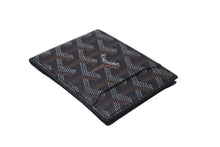 画像をギャラリービューアに読み込む, 新品同様品 GOYARD ゴヤール 二つ折りカードケース ヴィクトワール ヘリンボーン柄 ブラック ブラウン 中古 60768
