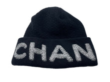 画像をギャラリービューアに読み込む, CHANEL シャネル ニットキャップ ニット帽 ココマーク 21AW ウール カシミヤ ブラック21AW 美品 中古 60781