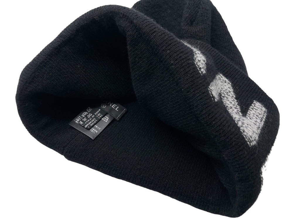 CHANEL Knit Cap Knit Cap Coco Mark 21AW Wool Cashmere Black 21AW Good Condition Used 60781