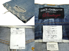 Load image into Gallery viewer, DOLCE&amp;GABBANA ドルチェアンドガッバーナ デニムパンツ クラッシュ加工 04SS サイズ48 シルバー金具 美品 中古 60795