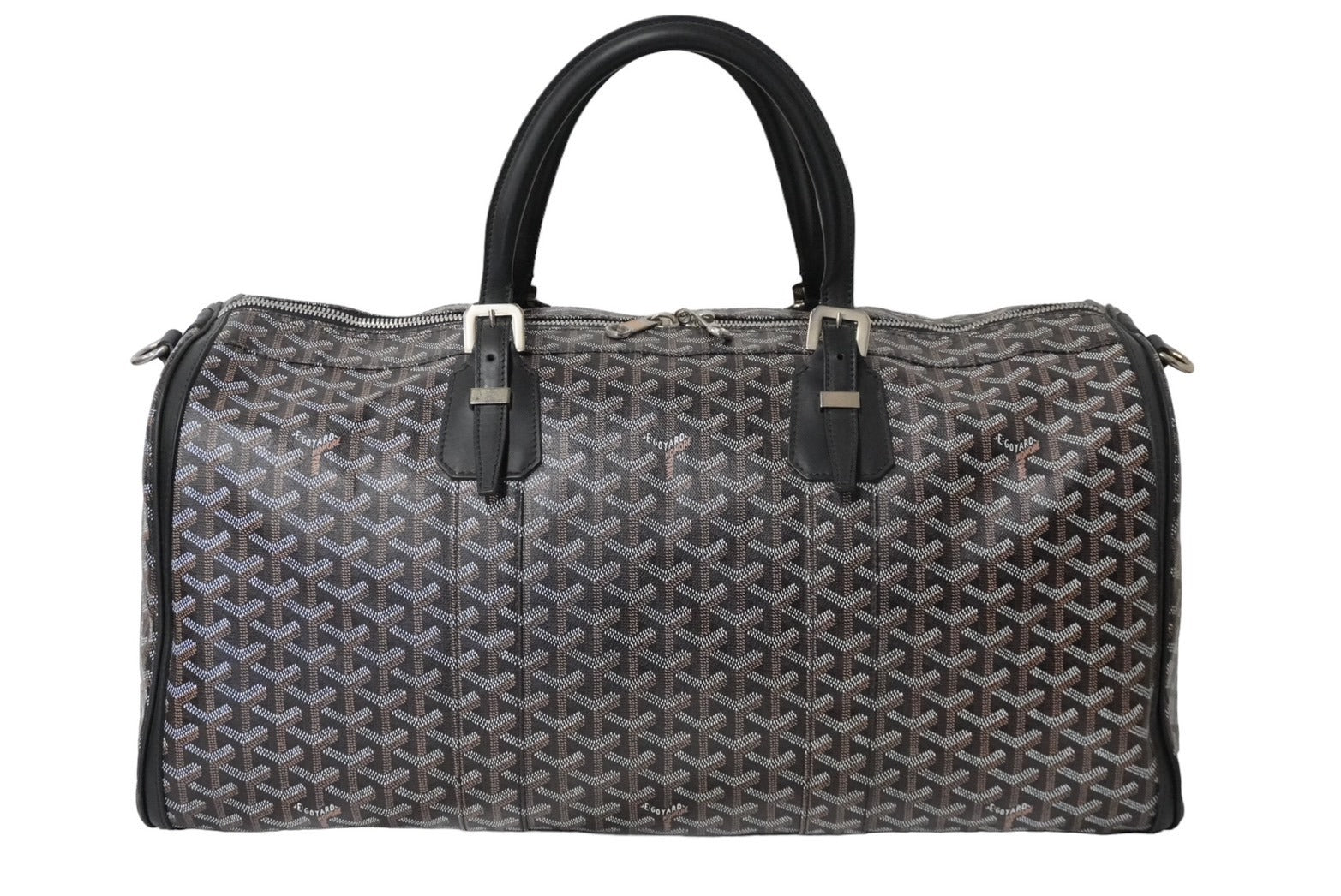 極美品 GOYARD ゴヤール クロワジュール50 ボストンバッグ ヘリンボーン PVC コーティングキャンバス ブラック 中古 60850 –  Casanova Vintage