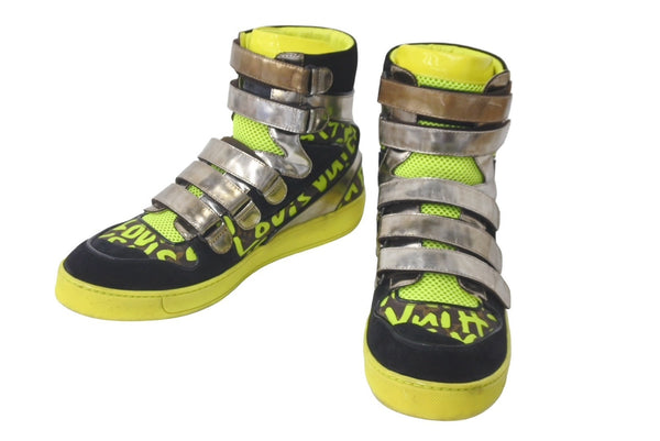 LOUIS VUITTON Stephen Sprouse Monogram Graffiti Velcro Sneakers Size 91/2 Good Used 60853