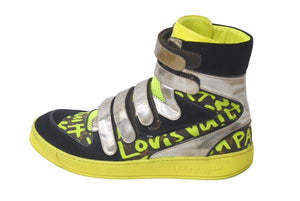 LOUIS VUITTON Stephen Sprouse Monogram Graffiti Velcro Sneakers Size 91/2 Good Used 60853