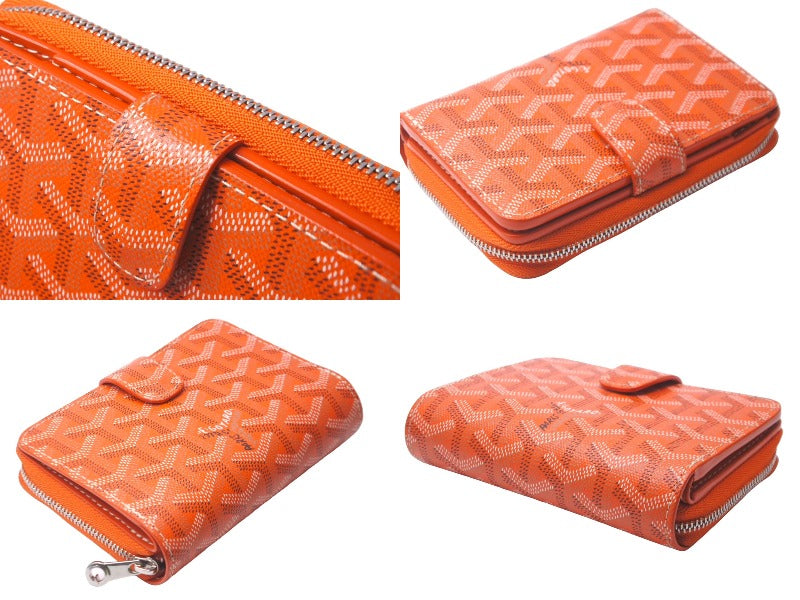 GOYARD ゴヤール チュイルリー 二つ折り財布 オレンジ PVC レザー 