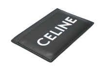 画像をギャラリービューアに読み込む, CELINE セリーヌ カードケース カードホルダー ロゴ 10B703DMF38SI レザー ブラック 美品 中古 60868