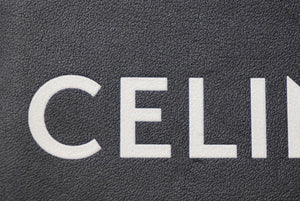 CELINE セリーヌ カードケース カードホルダー ロゴ 10B703DMF38SI レザー ブラック 美品 中古 60868