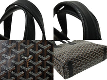 画像をギャラリービューアに読み込む, GOYARD ゴヤール トートバッグ サックヴォルテール ブラック ブラウン PVCコーティングキャンバス レザー 美品 中古 60947