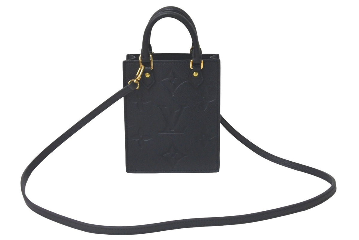 極美品 LOUIS VUITTON ルイヴィトン ハンドバッグ プティット・サックプラ モノグラムアンプラント M81417 ブラック 中古  60994 – Casanova Vintage