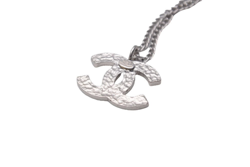 CHANEL Necklace Choker Coco Mark 04 P Made in France Orange Silver Good Condition Used 61020