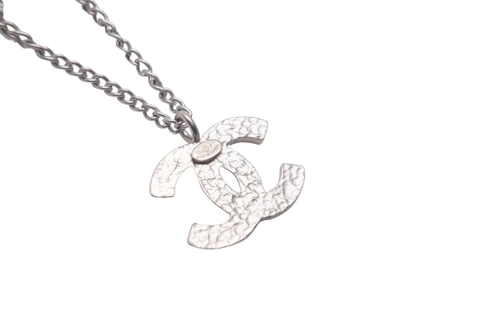 CHANEL Necklace Choker Coco Mark 04 P Made in France Orange Silver Good Condition Used 61020