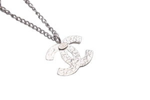 CHANEL Necklace Choker Coco Mark 04 P Made in France Orange Silver Good Condition Used 61020