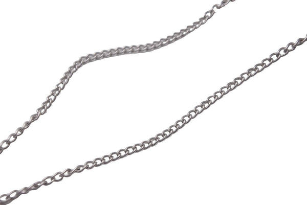 CHANEL Necklace Choker Coco Mark 04 P Made in France Orange Silver Good Condition Used 61020