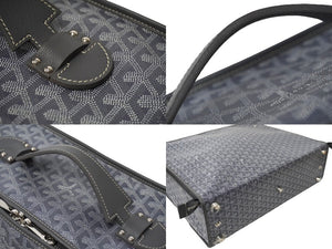 GOYARD ゴヤール トランク カラベル50 折りたたみ可能 ヘリンボーン柄 オーダーカラー グレー シルバー金具 美品 中古 61143