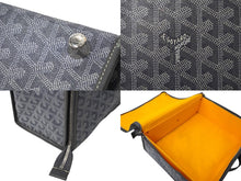 Load image into Gallery viewer, GOYARD ゴヤール トランク カラベル50 折りたたみ可能 ヘリンボーン柄 オーダーカラー グレー シルバー金具 美品 中古 61143