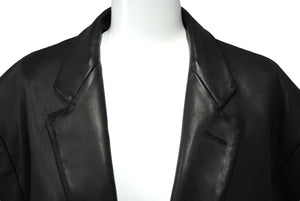 BALENCIAGA バレンシアガ 22AW レザーテーラードジャケット サイズ42 羊革 ブラック 袖ロゴ 721866 美品 中古 61151