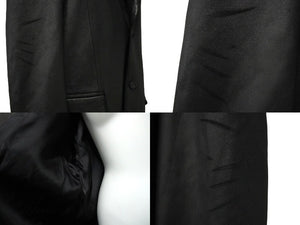 BALENCIAGA バレンシアガ 22AW レザーテーラードジャケット サイズ42 羊革 ブラック 袖ロゴ 721866 美品 中古 61151