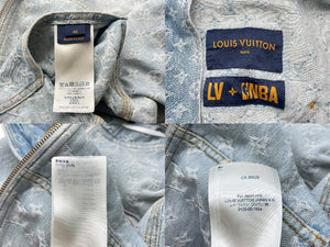 LOUIS VUITTON ルイヴィトン × NBA エヌビーエー コラボ ジップスルーフーディ ブルゾン ジャケット 46 1A8WTS 美品 中古 61161