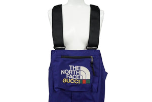 GUCCI グッチ × THE NORTH FACE ノースファイス コラボ エディション オーバーオール 663768ZAHTL ブルー 22SS L 美品 中古 61169