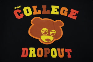 ヴィンテージ Kanye West THE COLLEGE DROPOUT 半袖Ｔシャツ 2004年 サイズL ブラック コットン YEEZY 美品 中古 61191