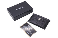 Load image into Gallery viewer, 新品同様 CHANEL シャネル カメリア カードケース ココマーク 16番台 ブラック ラムスキン 中古 61194
