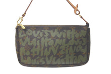 Load image into Gallery viewer, 極美品 LOUIS VUITTON ルイヴィトン アクセポ ポシェット アクセソワール M92191 モノグラムグラフィティ グリーン 中古 61212