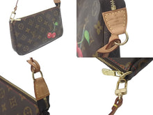 Load image into Gallery viewer, LOUIS VUITTON ルイヴィトン ポシェット アクセソワール ブラウン モノグラム チェリー 村上隆 M95008 美品 中古 61224