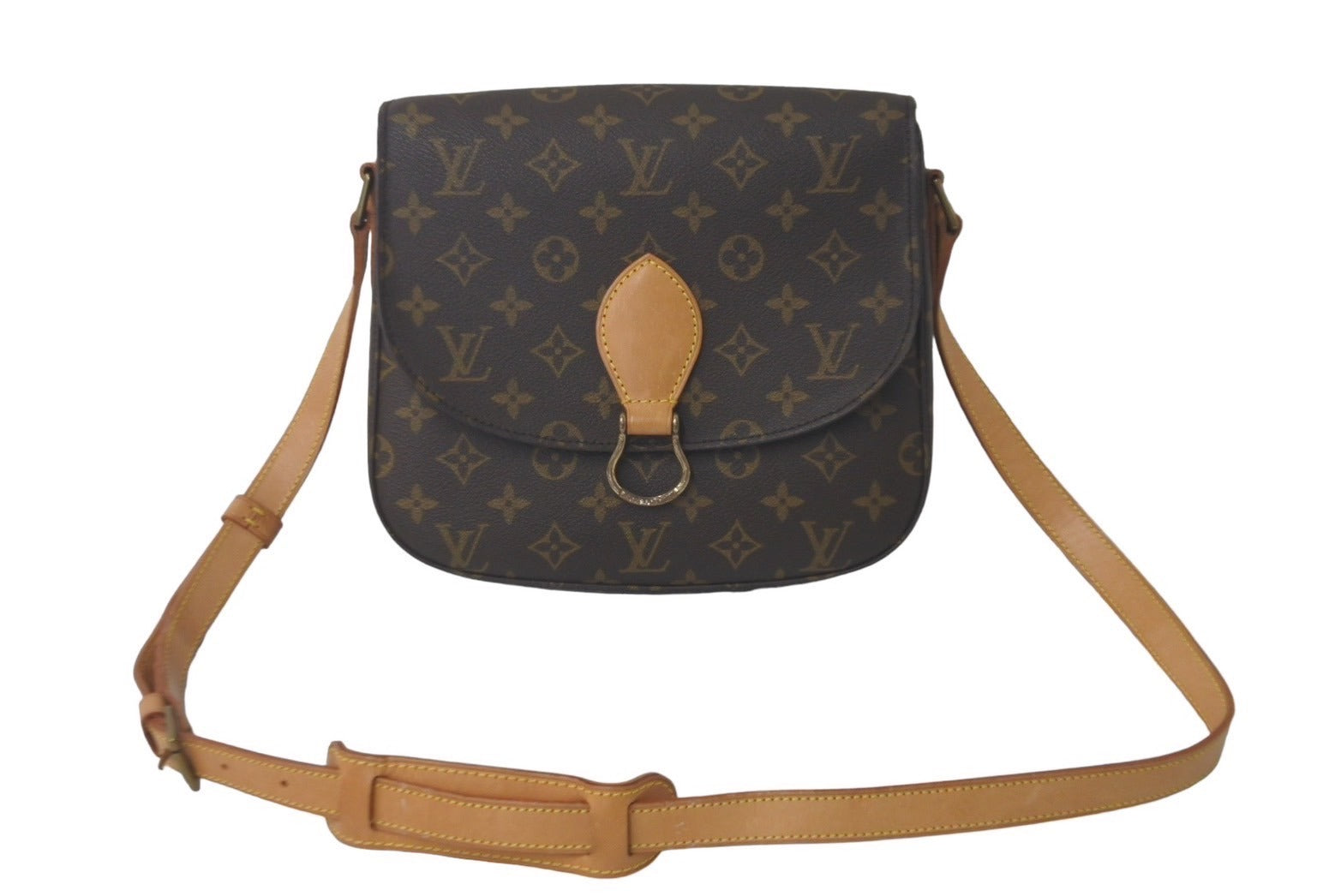 ルイヴィトン モノグラム サンクルー M51242 ショルダーバッグ ヴィンテージ ベタあり しろい 鞄 LOUIS VUITTON 中古 ☆【