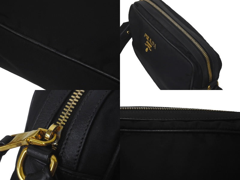 PRADA プラダ ショルダーバッグ ナイロン ブランドロゴ ナイロン レザー 1BH059 ゴールド金具 美品 中古 61247 –  Casanova Vintage