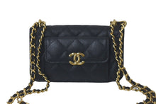Load image into Gallery viewer, 新品同様品 CHANEL シャネル チェーンショルダーバッグ ココマーク ランダム キャビアスキン ブラック ゴールド金具 中古 61406