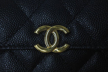 Load image into Gallery viewer, 新品同様品 CHANEL シャネル チェーンショルダーバッグ ココマーク ランダム キャビアスキン ブラック ゴールド金具 中古 61406