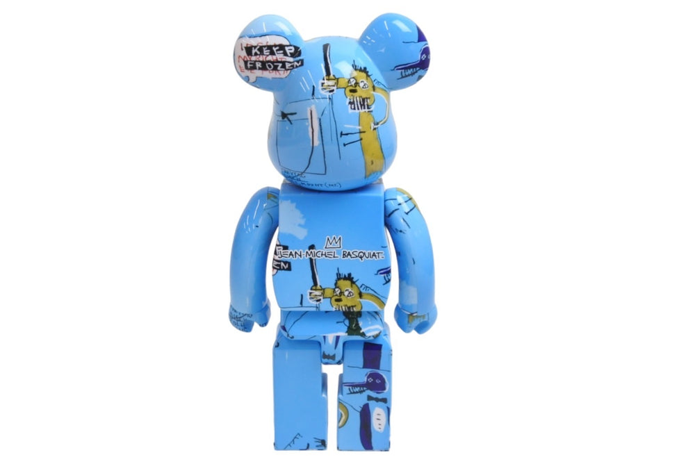BE@RBRICK ベアブリック バスキア JEAN-MICHEL BASQUIAT フィギュア ホビー サイズ400% 水色 美品 中古 9774