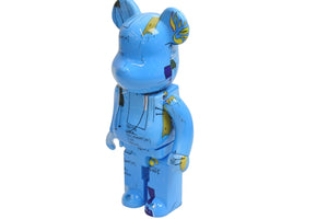 BE@RBRICK Bearbrick Basquiat JEAN-MICHEL BASQUIAT Figure Hobby Size 400% Light Blue Excellent Condition Used 9774
