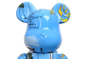 BE@RBRICK Bearbrick Basquiat JEAN-MICHEL BASQUIAT Figure Hobby Size 400% Light Blue Excellent Condition Used 9774