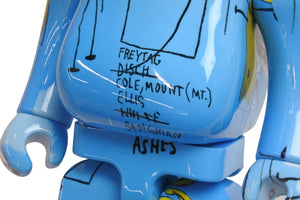 BE@RBRICK Bearbrick Basquiat JEAN-MICHEL BASQUIAT Figure Hobby Size 400% Light Blue Excellent Condition Used 9774