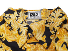 Load image into Gallery viewer, VERSACE ヴェルサーチ V2 by versace 長袖シャツ バロッコ シルク シャツ 総柄 イエロー シルク サイズL 美品 中古 52663