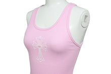 画像をギャラリービューアに読み込む, [USED/中古]CHROME HEARTS クロムハーツ タンクトップ・ノースリーブ ピンク ホワイト コットン M Aランク 中古 50026